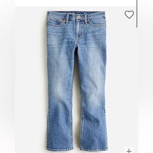 J Crew 9”Denim-Boot Crop Jean in Canopy Wash, NWT